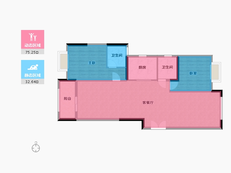 江苏省-南通市-华新壹品-110.40-户型库-动静分区