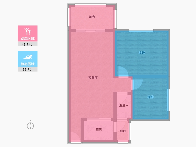 广东省-东莞市-富康豪庭-70.00-户型库-动静分区