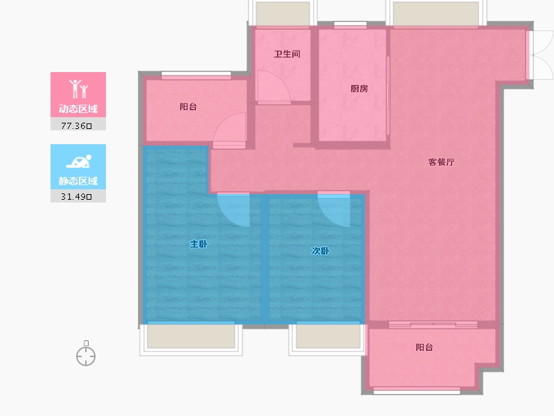 陕西省-西安市-西安-98.08-户型库-动静分区