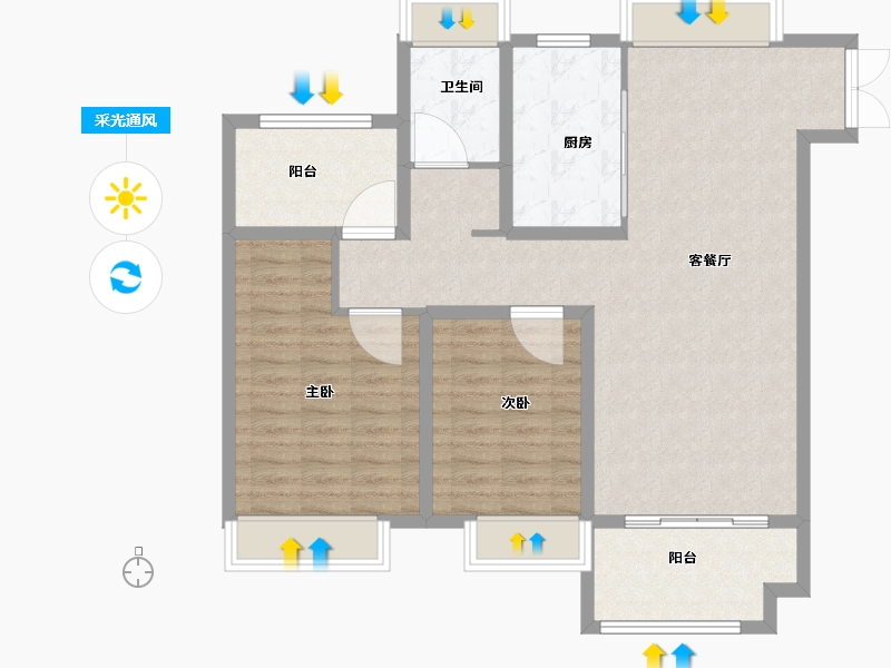 陕西省-西安市-西安-98.08-户型库-采光通风