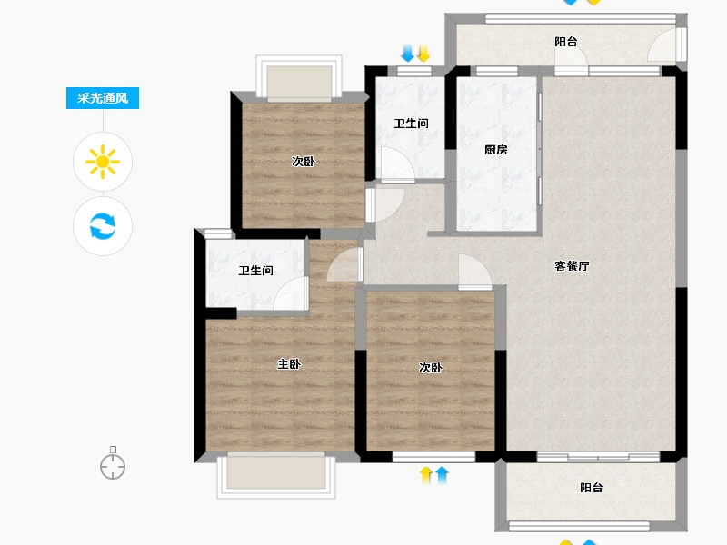 江西省-抚州市-中梁首府-95.00-户型库-采光通风