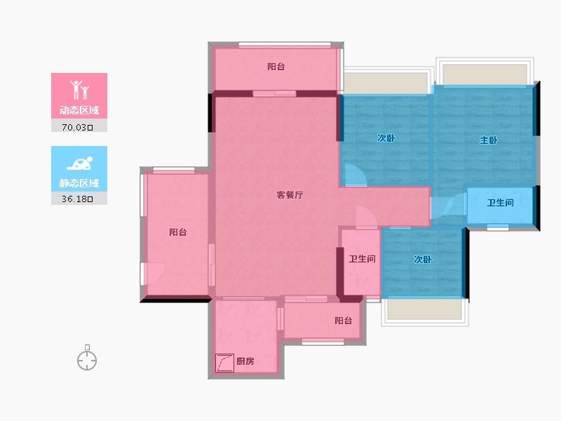 广东省-清远市-阳山世纪城-96.00-户型库-动静分区