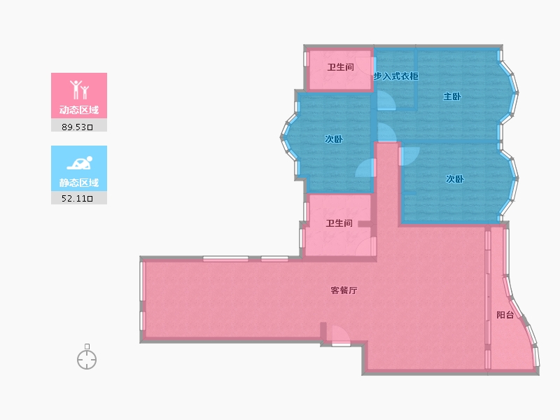 山东省-青岛市-银都花园-120.00-户型库-动静分区