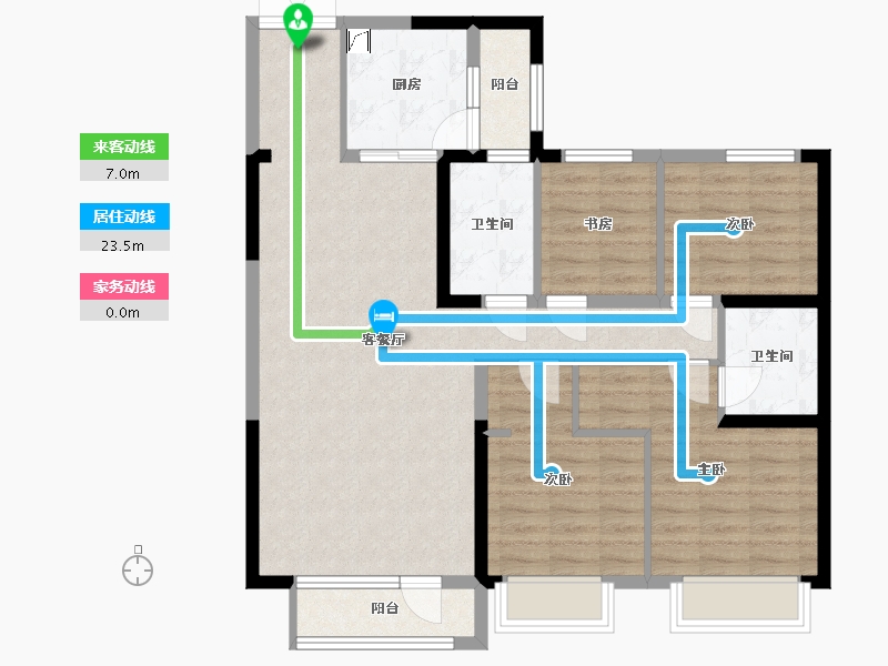 黑龙江省-哈尔滨市-碧桂园·华美上城-108.00-户型库-动静线