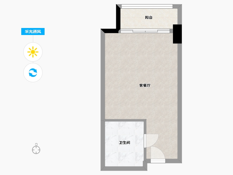 浙江省-嘉兴市-皮都公馆-35.00-户型库-采光通风