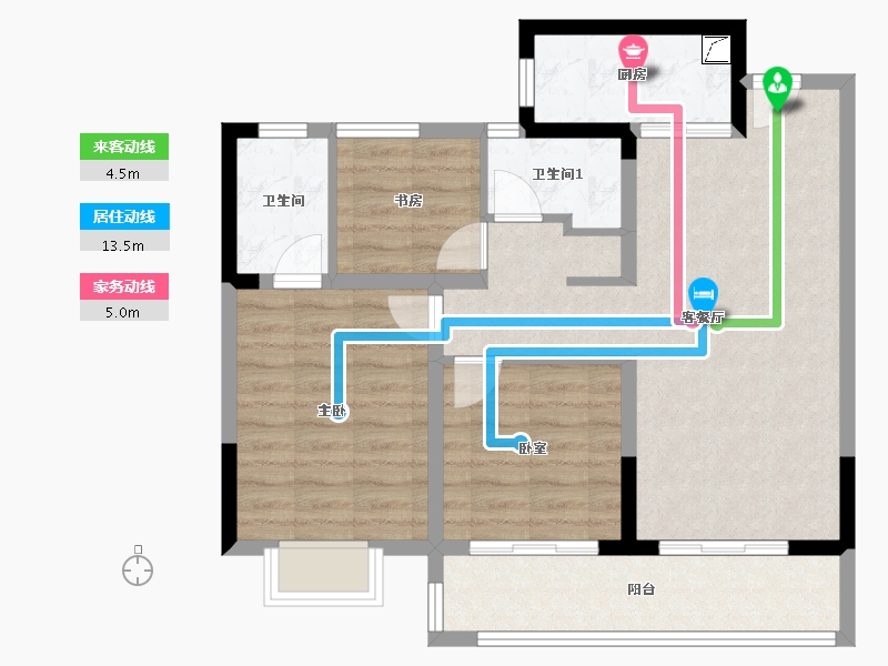 浙江省-温州市-金科-83.96-户型库-动静线