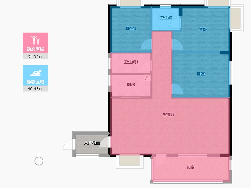 海南省-海口市-福嘉花园-101.00-户型库-动静分区