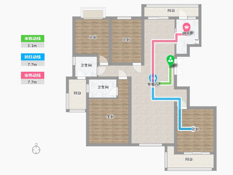 江苏省-淮安市-东城江南-132.00-户型库-动静线