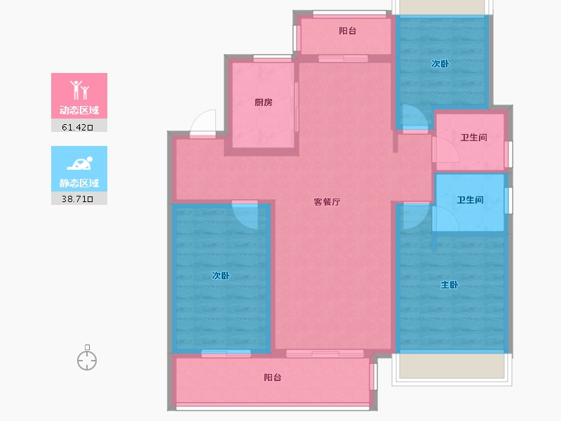 安徽省-阜阳市-一品公馆-89.00-户型库-动静分区