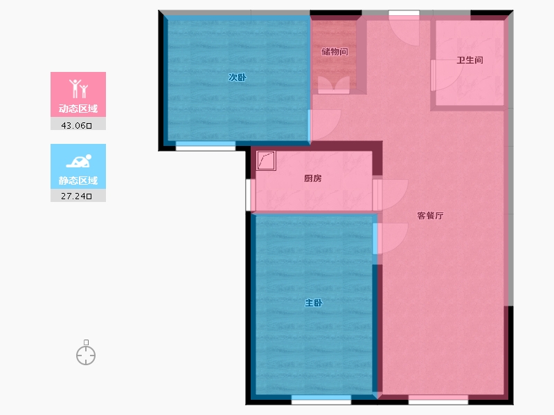 北京-北京市-亦城亦禧-71.00-户型库-动静分区