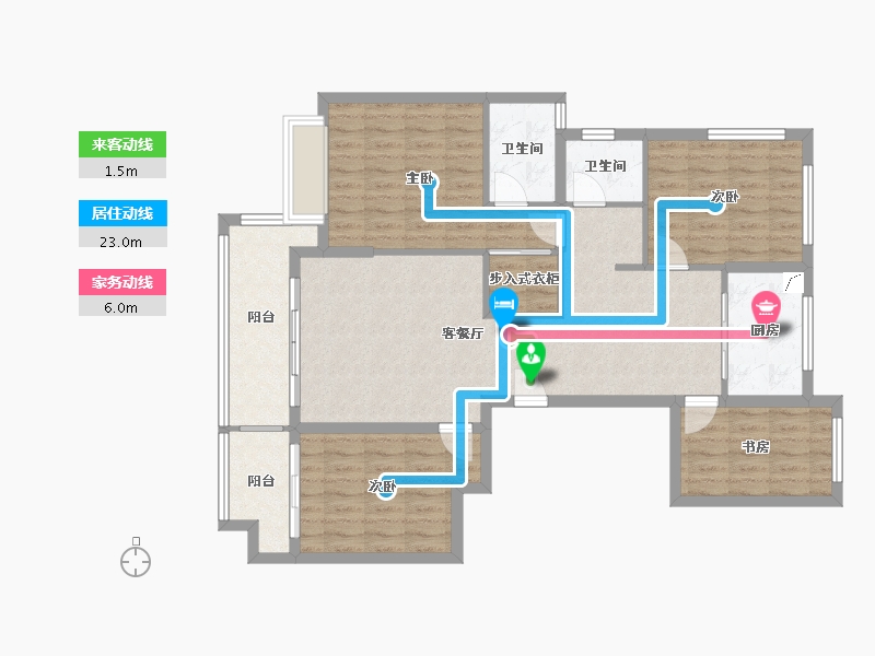 浙江省-金华市-东阳美的国宾府-12.00-户型库-动静线