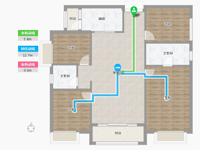 贵州省-贵阳市-中铁逸都国际-117.00-户型库-动静线