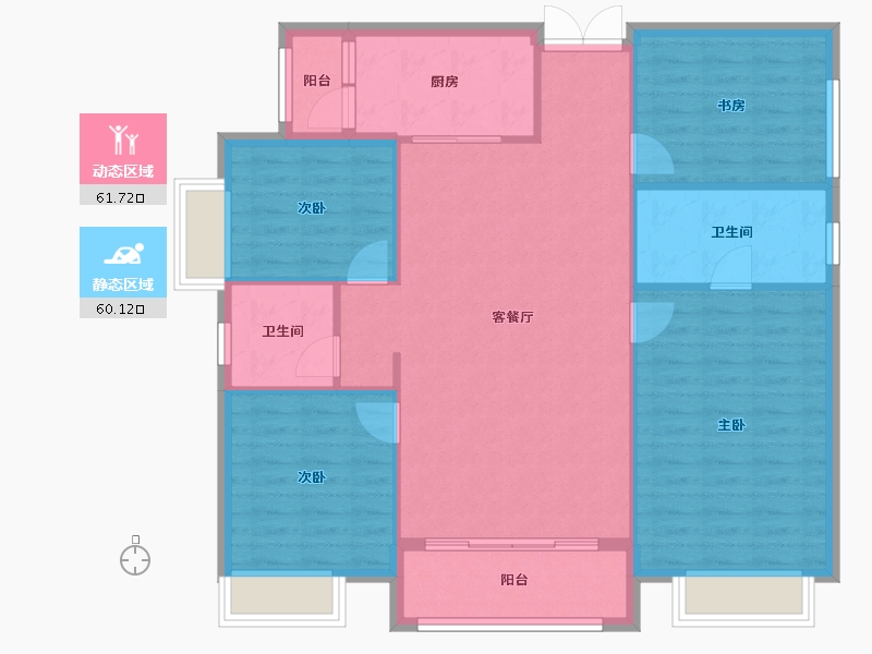 贵州省-贵阳市-中铁逸都国际-117.00-户型库-动静分区