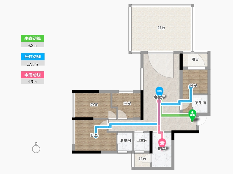 贵州省-六盘水市-铜锣湾中心-90.01-户型库-动静线