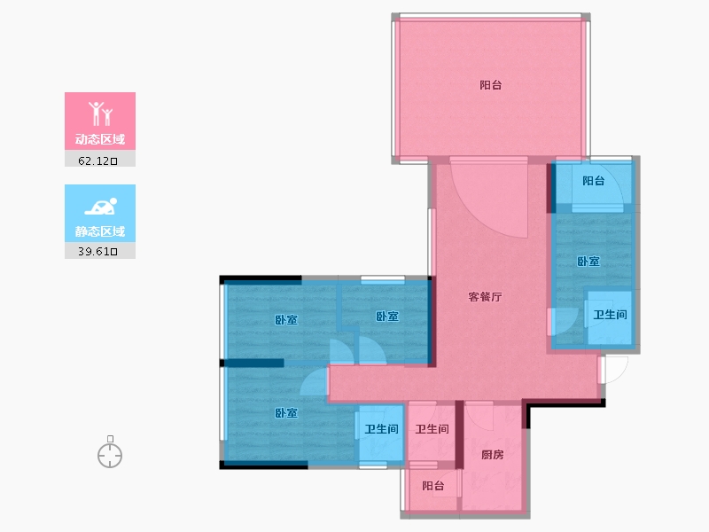 贵州省-六盘水市-铜锣湾中心-90.01-户型库-动静分区