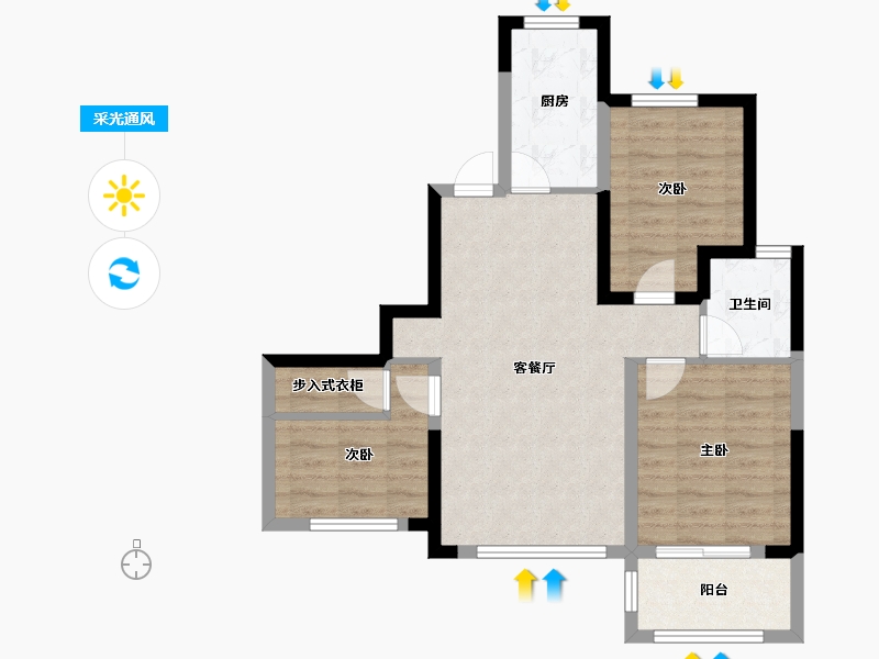 山东省-烟台市-中节能-70.00-户型库-采光通风