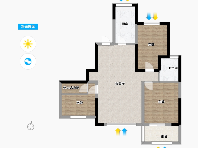 山东省-烟台市-中节能-70.00-户型库-采光通风