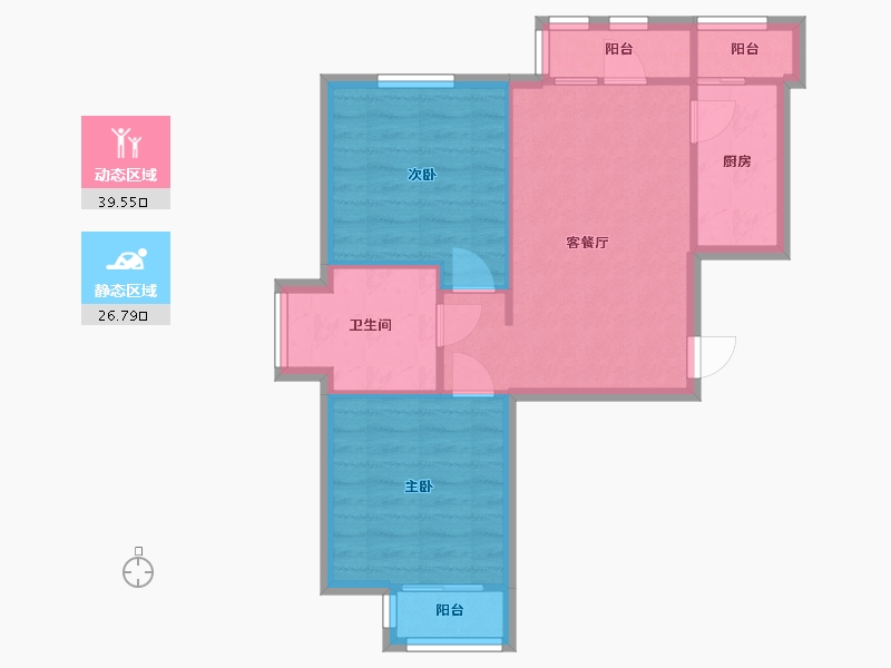 北京-北京市-顺悦居-57.70-户型库-动静分区