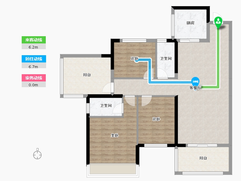 广西壮族自治区-梧州市-岑溪梧桐墅-146.00-户型库-动静线