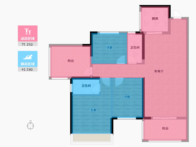 广西壮族自治区-梧州市-岑溪梧桐墅-146.00-户型库-动静分区