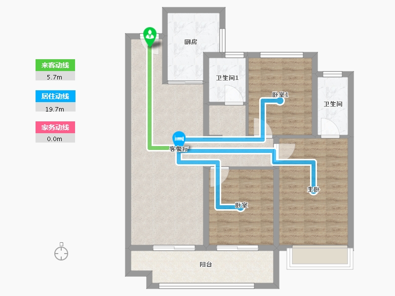 河南省-郑州市-万科民安江山府-90.00-户型库-动静线