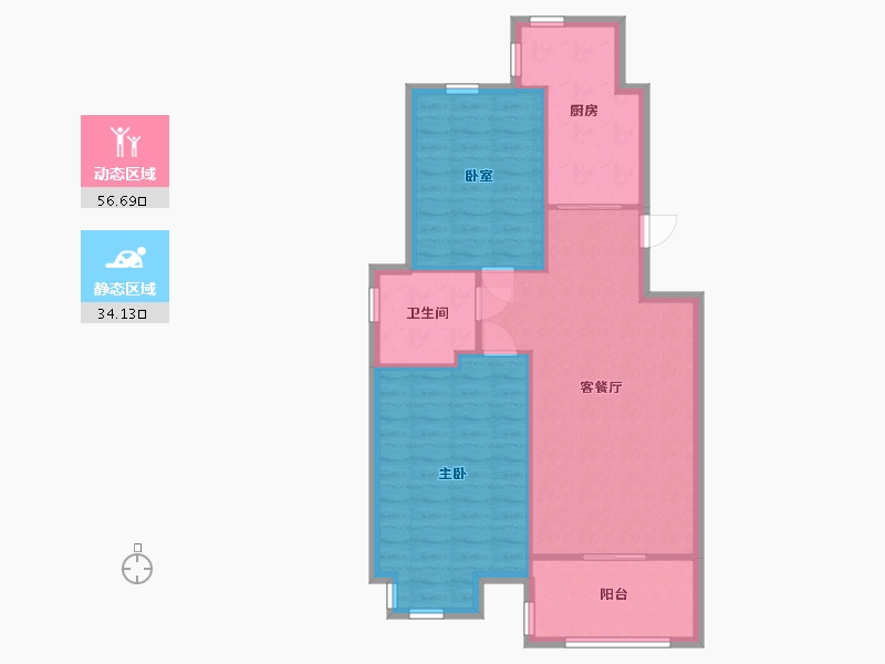 江苏省-徐州市-凤凰花园-92.00-户型库-动静分区