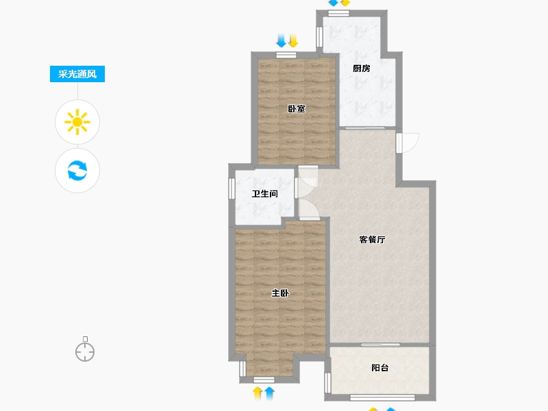 江苏省-徐州市-凤凰花园-92.00-户型库-采光通风