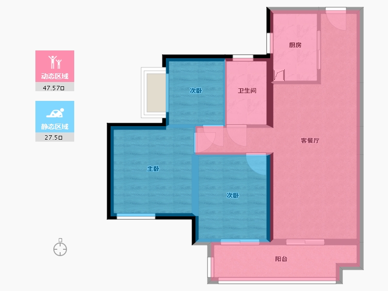 广东省-肇庆市-融创书院豪庭-69.00-户型库-动静分区