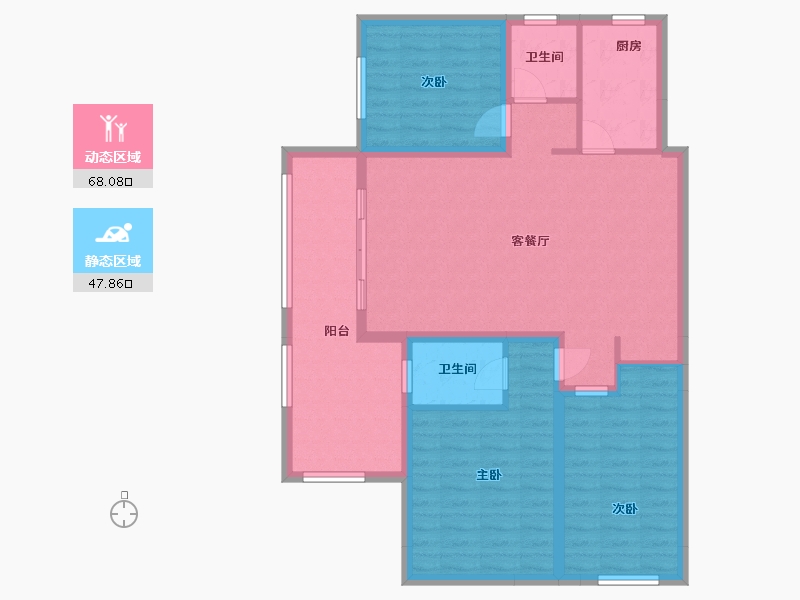 河南省-郑州市-亚星上湖嘉园-149.00-户型库-动静分区