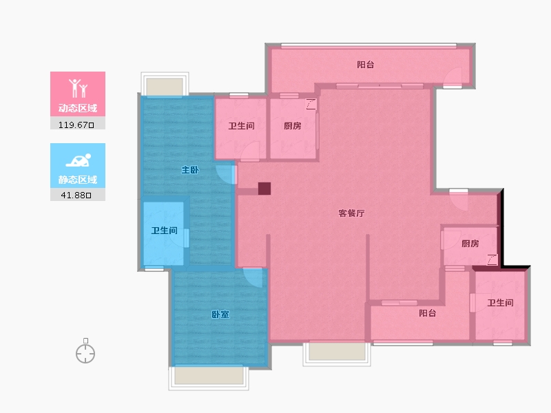 福建省-泉州市-宝辉花园-146.00-户型库-动静分区