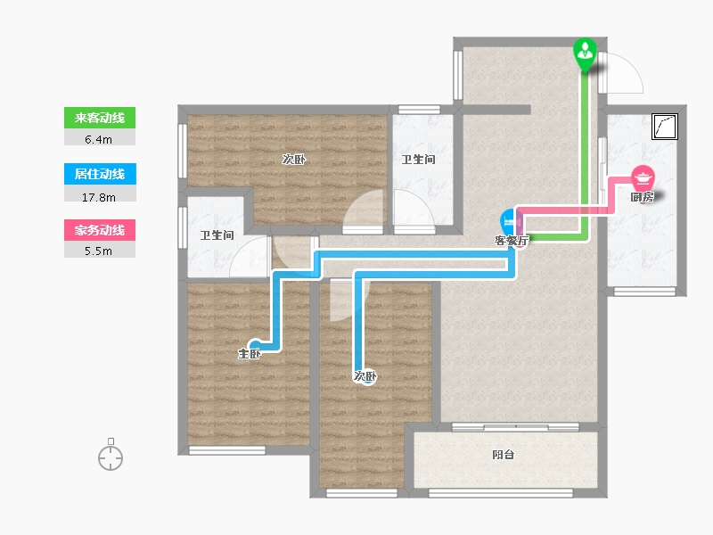 四川省-南充市-森态丽景天城-120.00-户型库-动静线