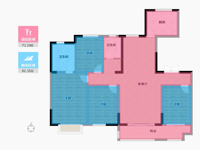 山东省-济南市-中建长清湖-119.52-户型库-动静分区