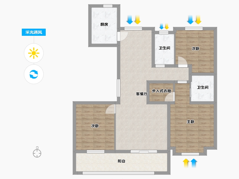 河北省-石家庄市-锦江府-152.00-户型库-采光通风