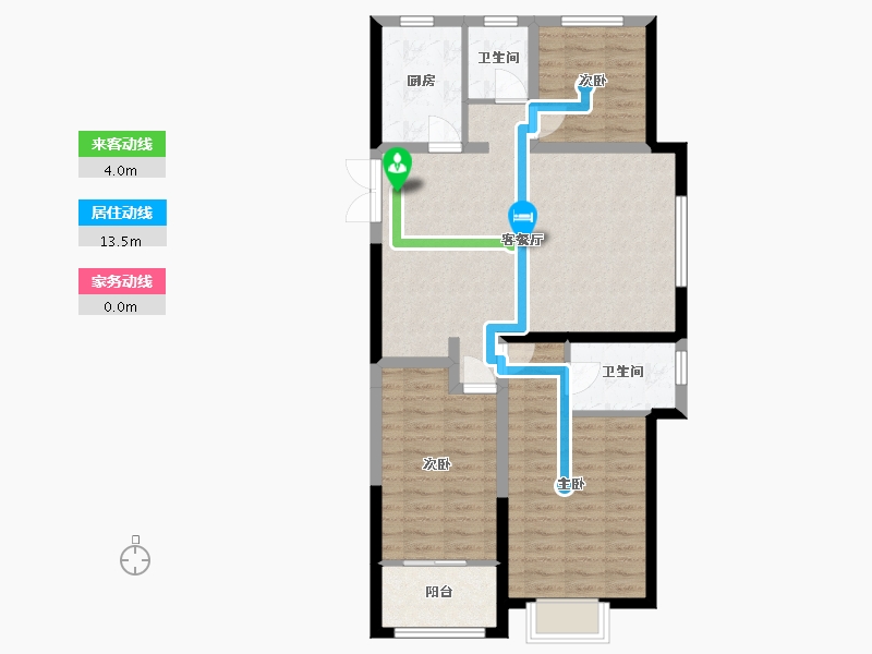 山东省-烟台市-庄园华府-97.00-户型库-动静线