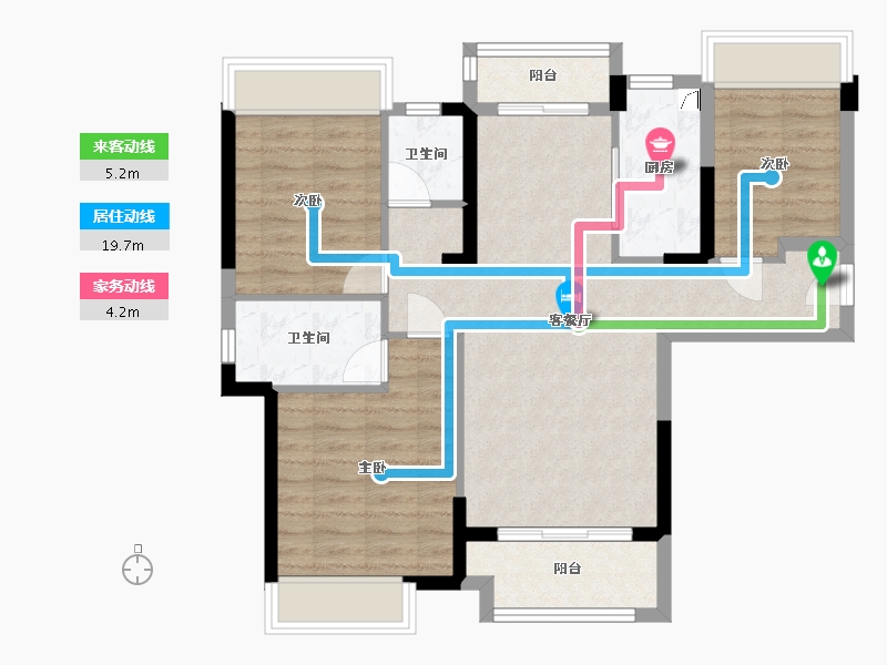 广东省-惠州市-海伦堡西子湾-85.00-户型库-动静线