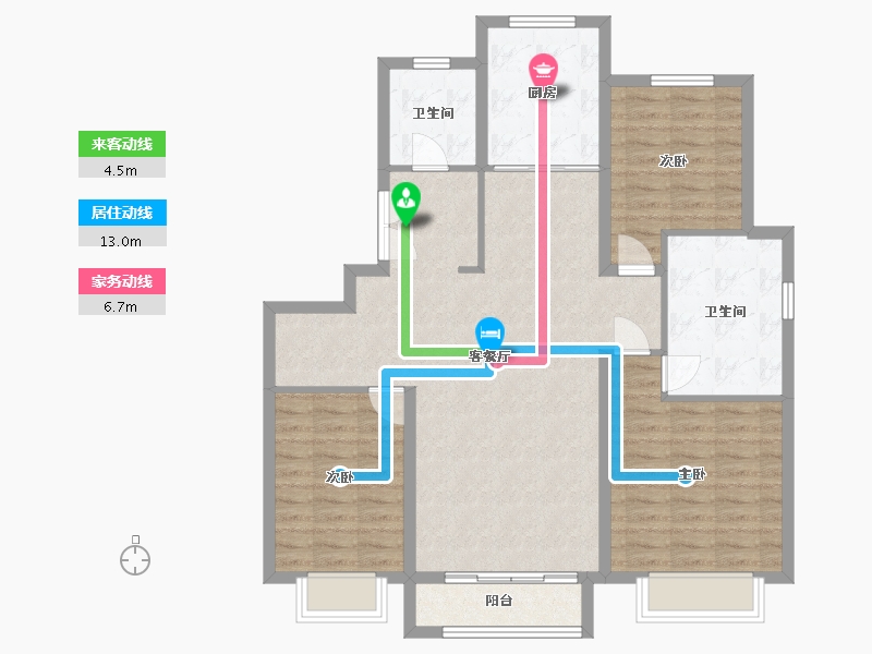 河北省-沧州市-任丘市华北油田创业家园-114.55-户型库-动静线