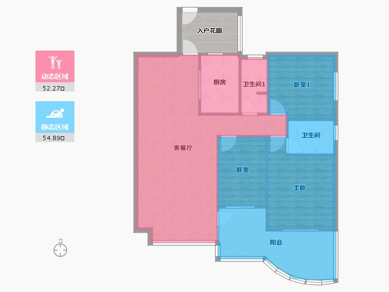 四川省-成都市-城南名著-113.00-户型库-动静分区