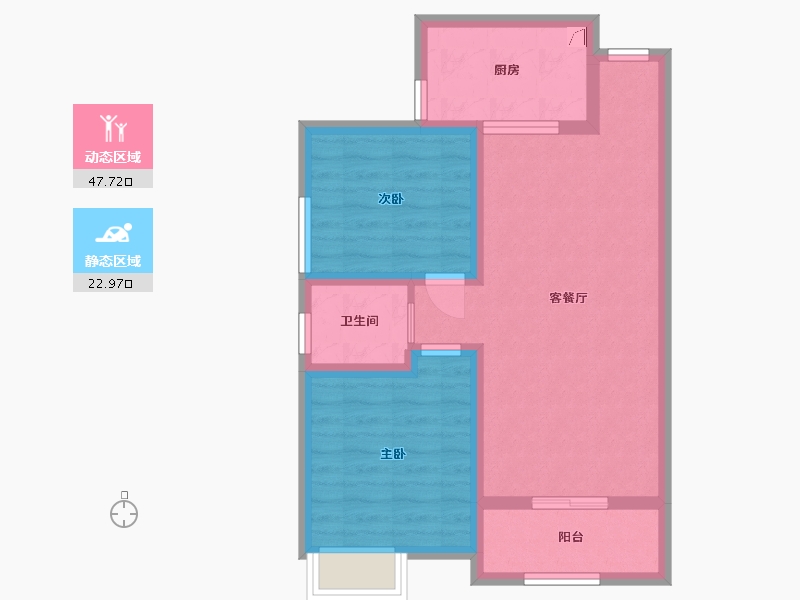 陕西省-西安市-东城新一家-50.00-户型库-动静分区