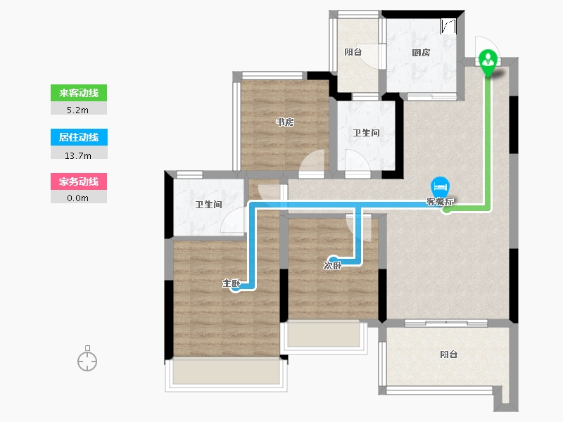 四川省-雅安市-翰城1981-86.00-户型库-动静线