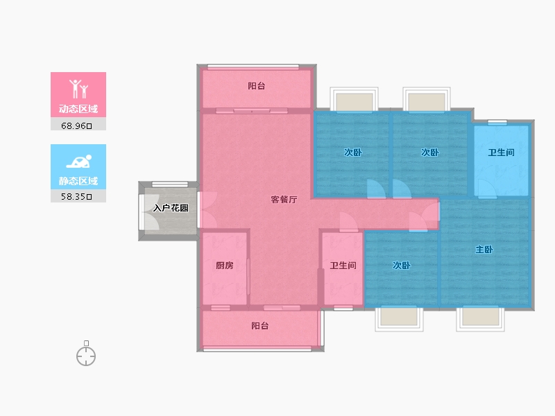 广东省-佛山市-岳明湾-111.23-户型库-动静分区