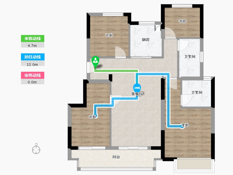 浙江省-湖州市-玖熙湾-94.50-户型库-动静线