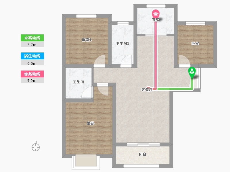 河北省-石家庄市-君悦华府-90.00-户型库-动静线