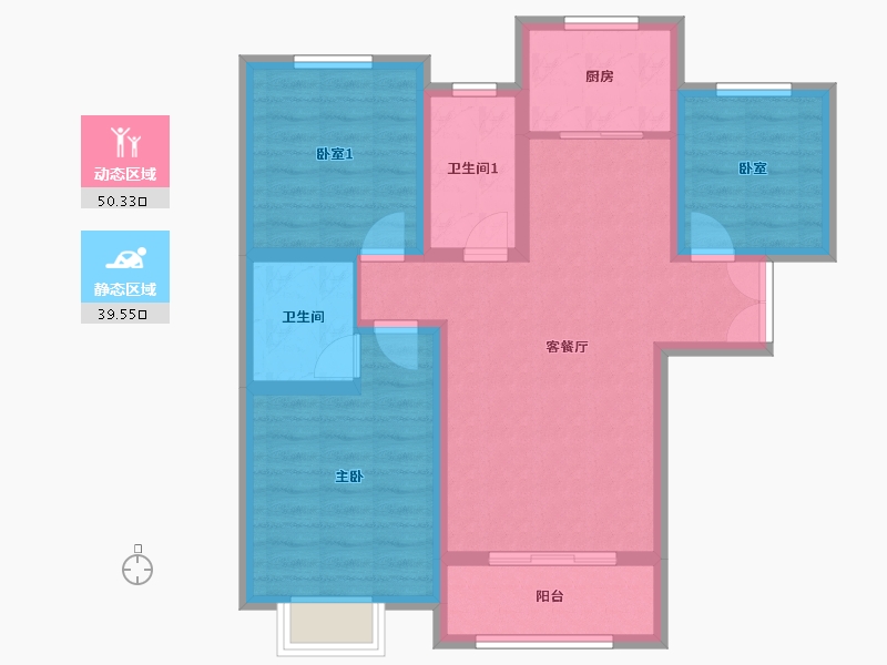 河北省-石家庄市-君悦华府-90.00-户型库-动静分区