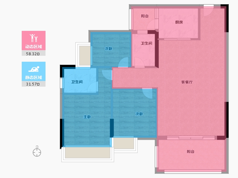 广东省-清远市-天润和园-81.00-户型库-动静分区