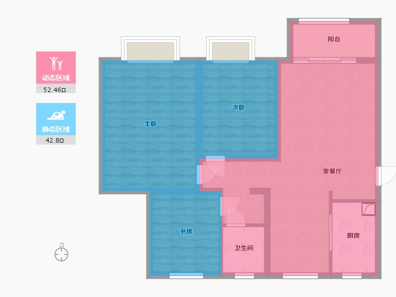 山东省-济南市-中新・锦绣天地-85.00-户型库-动静分区