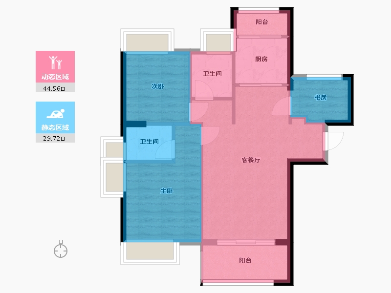 福建省-厦门市-芸溪祥府-66.88-户型库-动静分区