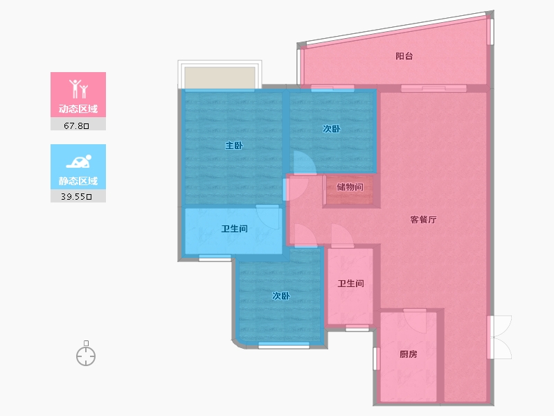 福建省-厦门市-金都海尚国际-108.00-户型库-动静分区