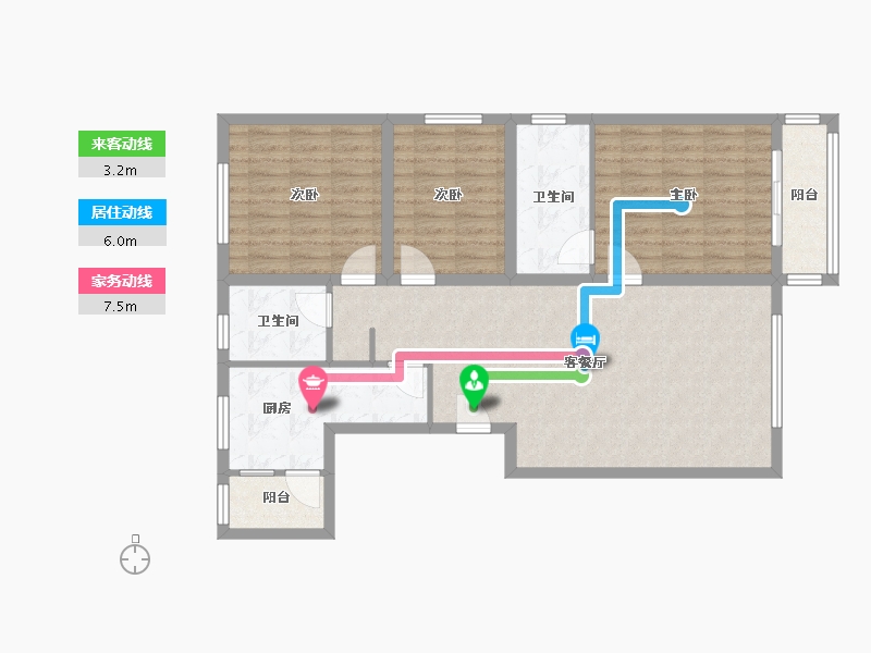 北京-北京市-郝庄家园　-98.00-户型库-动静线