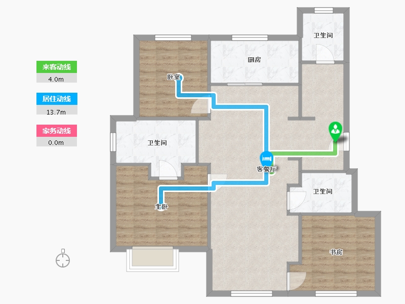 辽宁省-大连市-万科-96.00-户型库-动静线