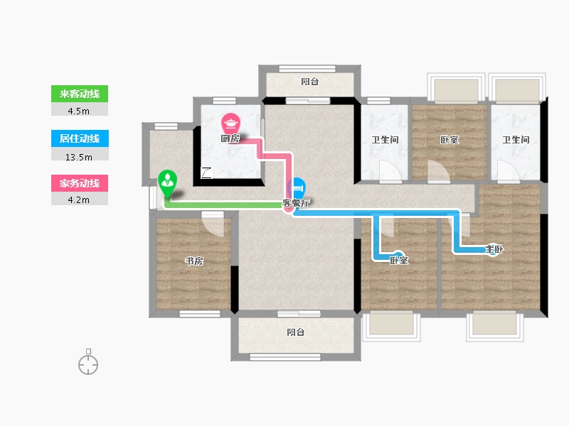 广东省-肇庆市-融创书院-95.00-户型库-动静线